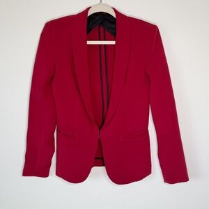 Rag & Bone Deep Red‎ Maroon Pleated Sleeve Women’s Blazer Size 0